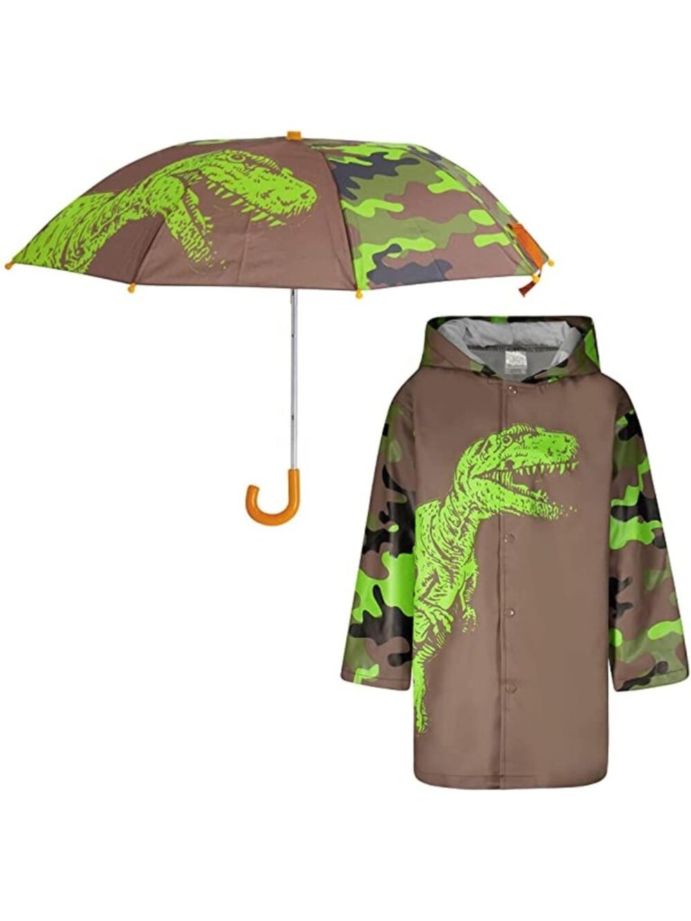 Kids Umbrella & Raincoat Set for Toddlers - Cute Waterproof Jacket for Boys